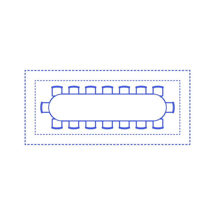 Layouts Dining Rooms Racetrack Casual X Large Icon Svg Vector Free Vectors